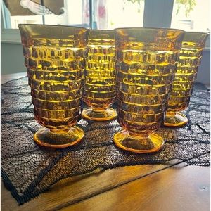 Vintage Amber Whitehall glasses